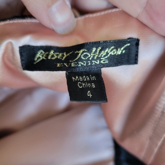 Betsey Johnson Black Strapless Bubble Hem Formal Dress size 4 - Picture 8 of 10